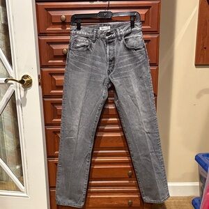 High-Rise Gray Women's Jeans